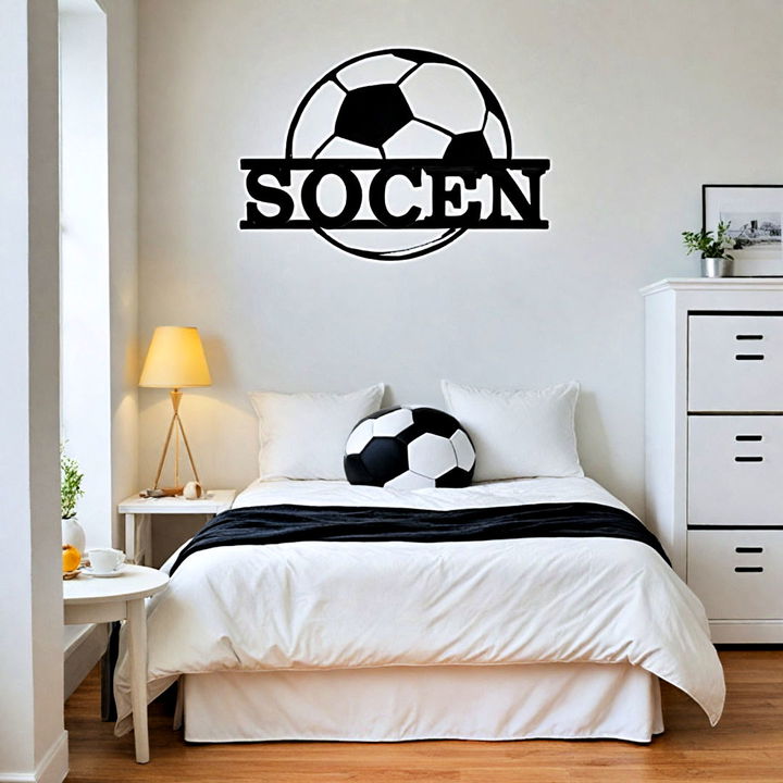 custom soccer themed name sign