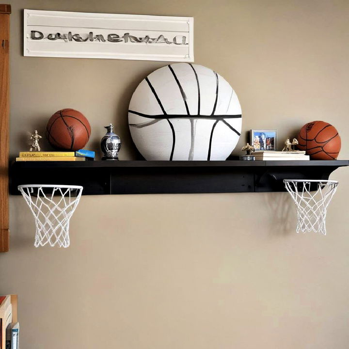 customized and unique basketball shelving