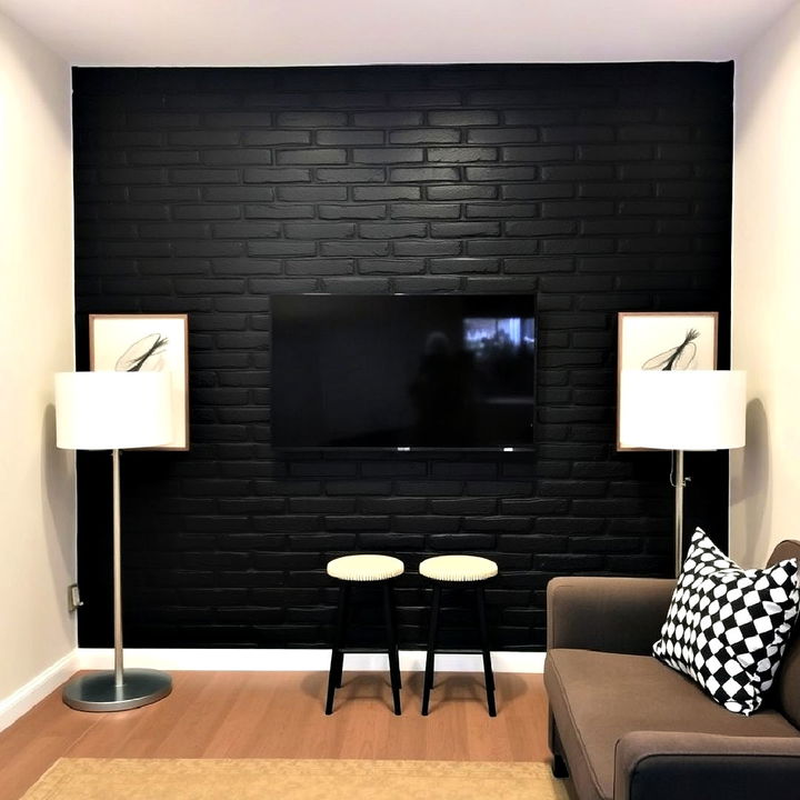 dark black accent wall for any basement