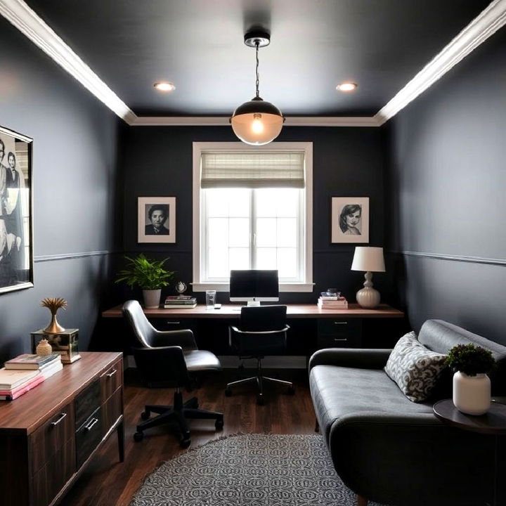 dark ceiling for home office