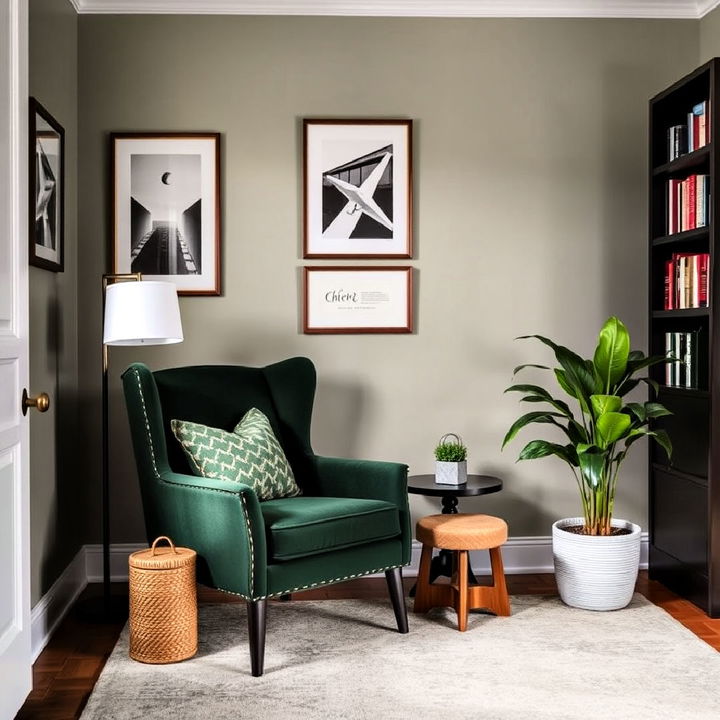 dark green accent chair for home office