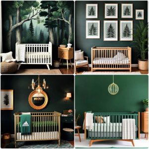 dark green nursery ideas