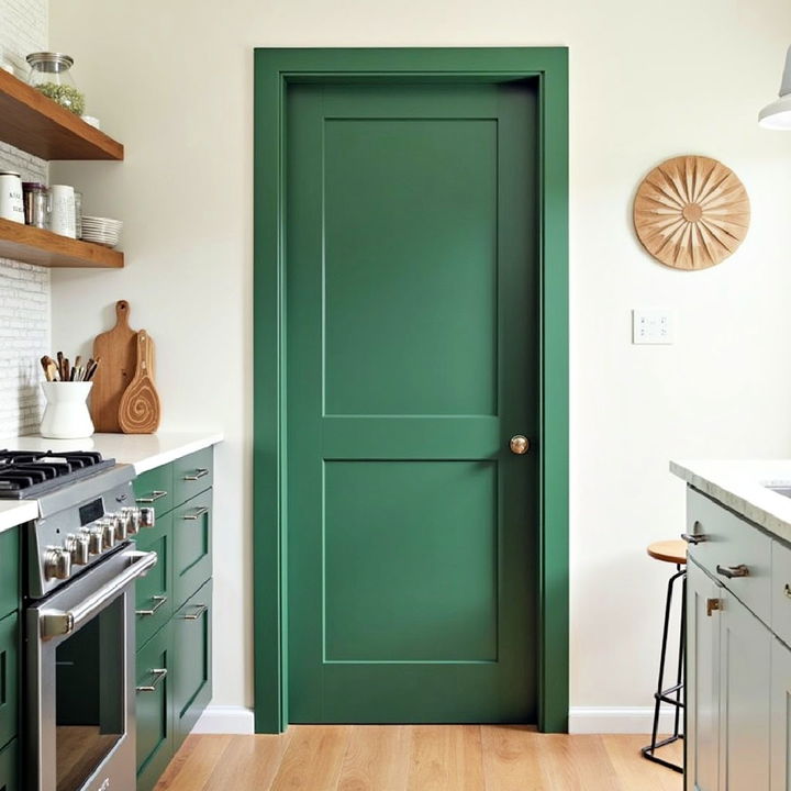 dark green pantry door for kitchen