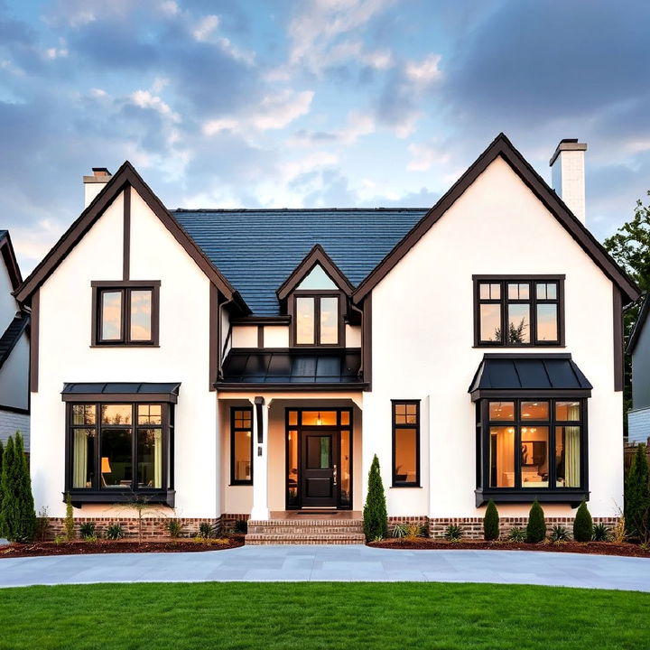 dark rooflines to make a statement tudor exterior