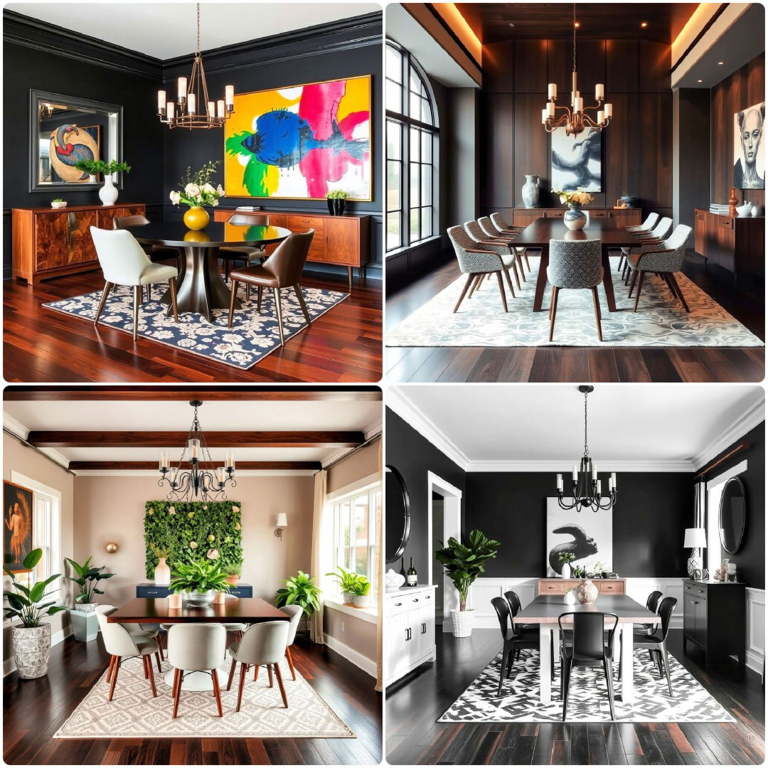 20 Dark Wood Floor Dining Room Ideas You'll Adore