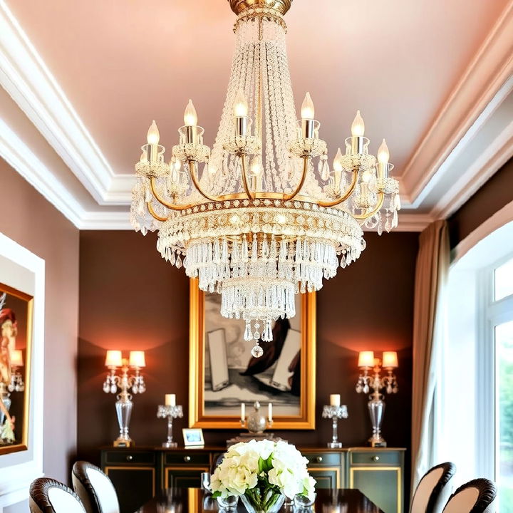 dazzling crystal chandelier for a dining room