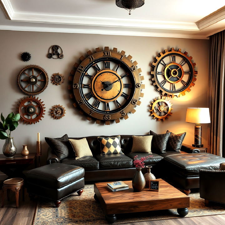 decorate with gears and cogs