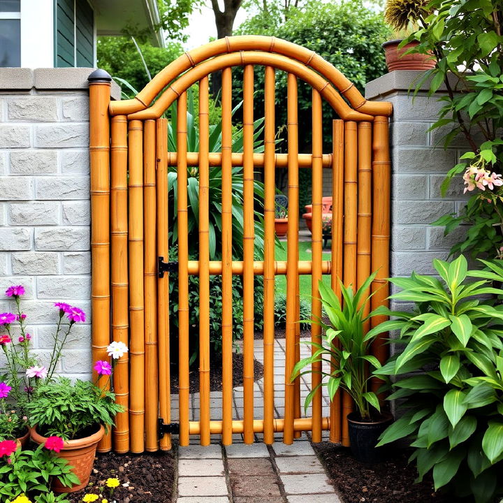 decorative bamboo garden gate