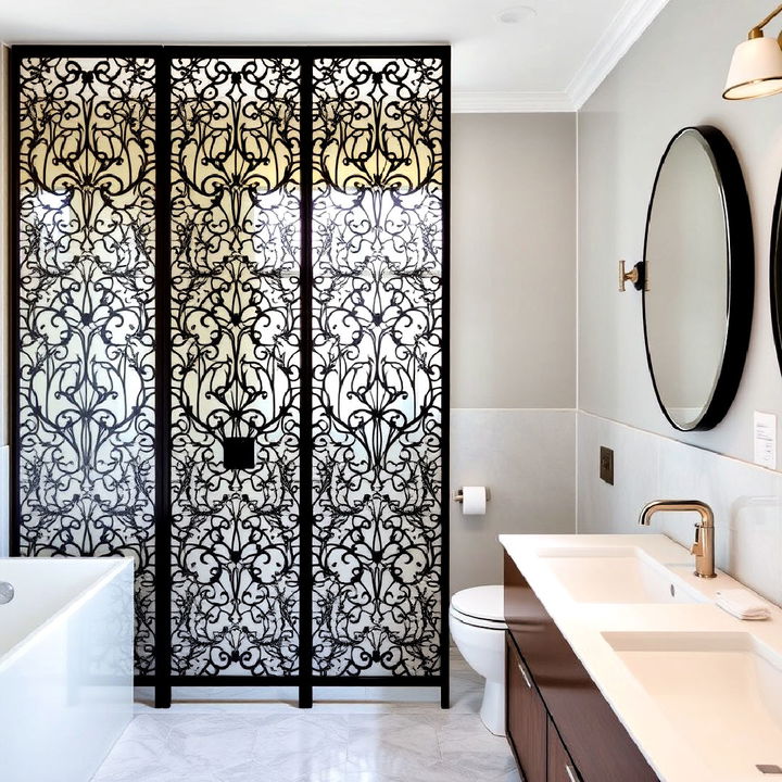 decorative panel small bathroom partition