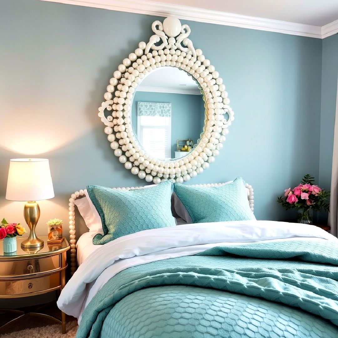 decorative pearl inspired mirror