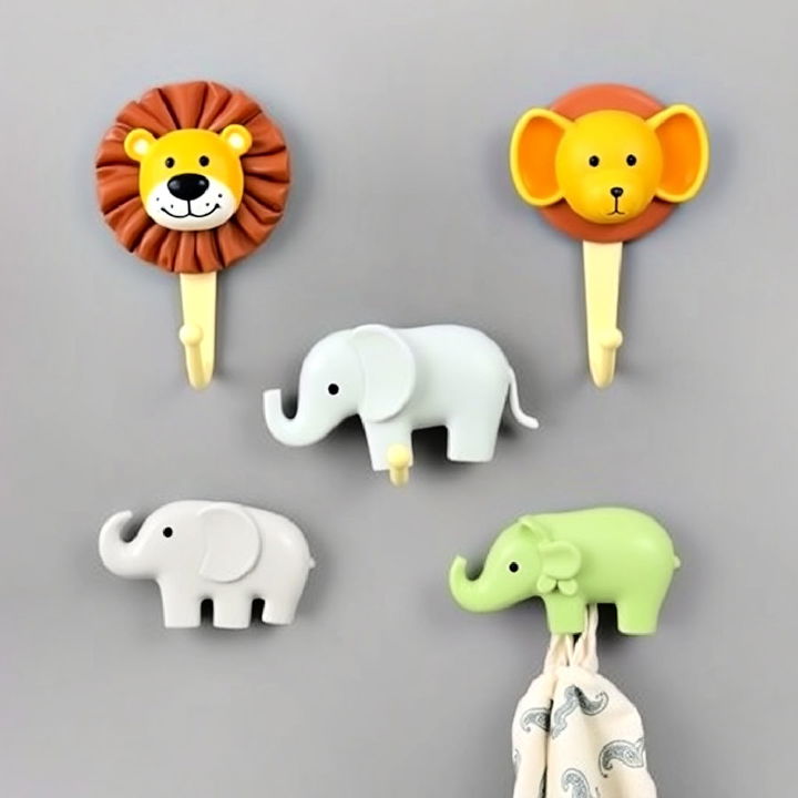 decorative safari animal wall hooks