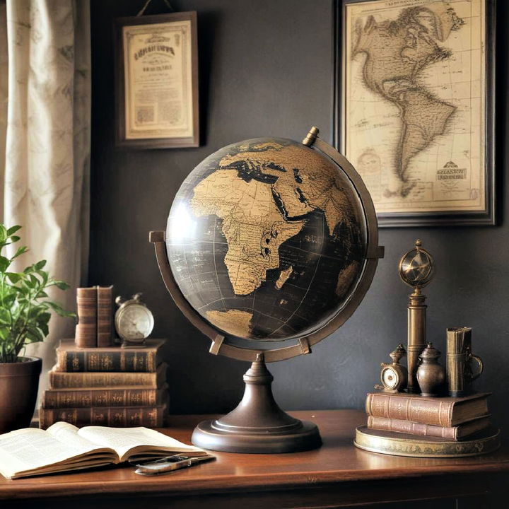 decorative vintage globe decor