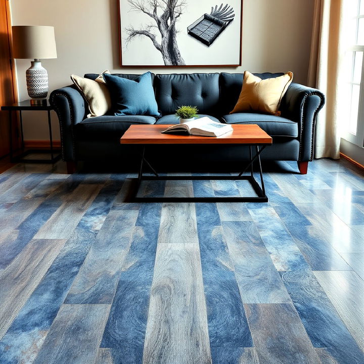 denim epoxy casual comfort floor