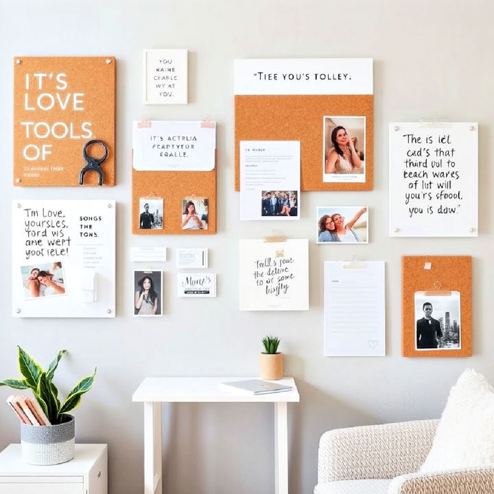 design an inspirational board gallery wall