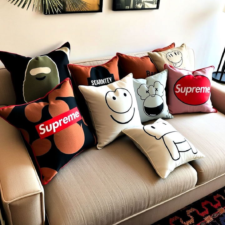 designer throw pillows for hypebeast room decor