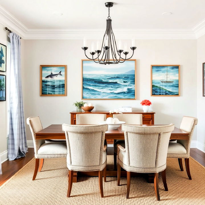 dining room coastal inspired artwork