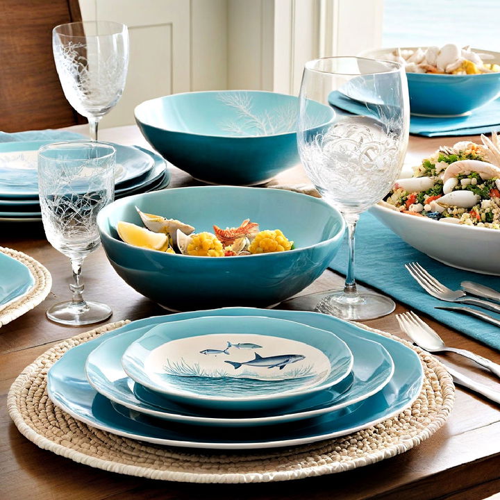 dining room coastal tableware