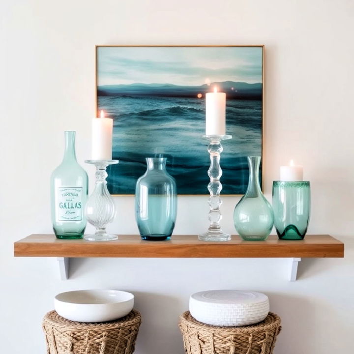 dining room sea glass accent