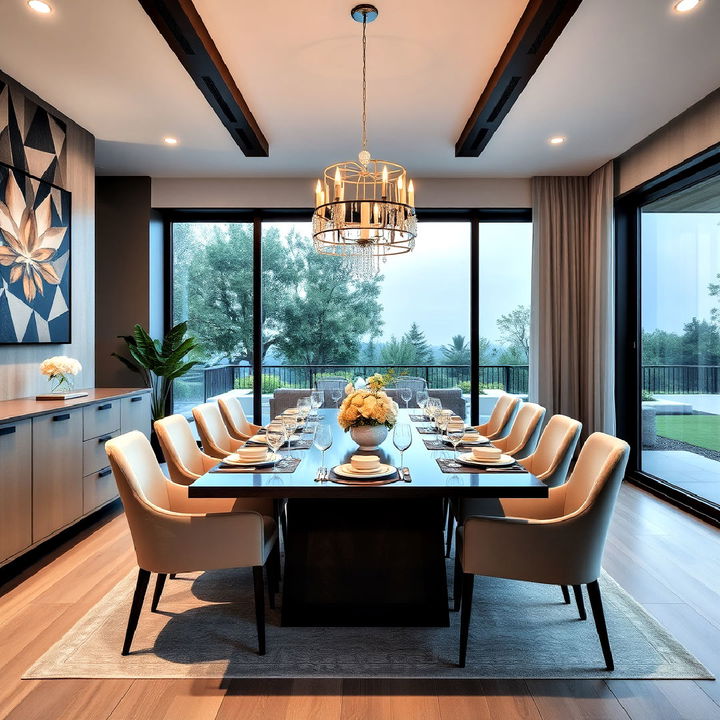 dining room with elegant decor