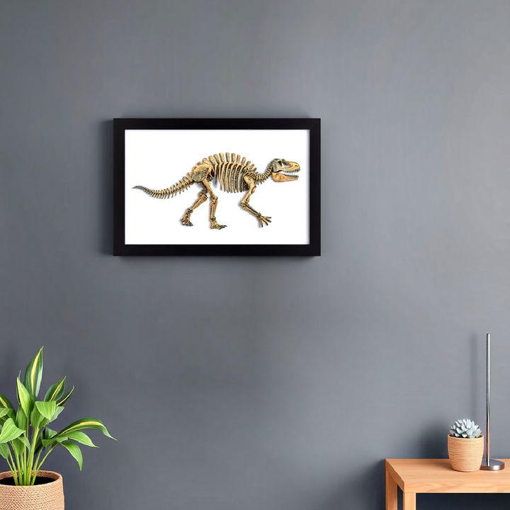 dinosaur skeleton puzzle as wall art