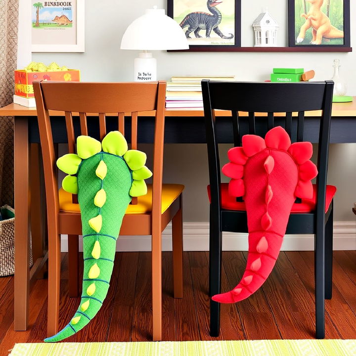 dinosaur themed furniture with tail covers