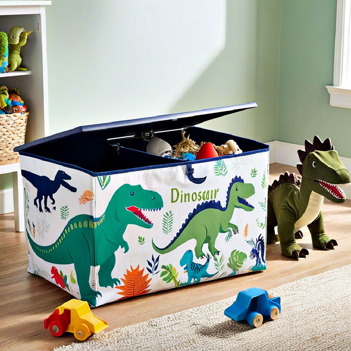 dinosaur toy storage bins for kids room