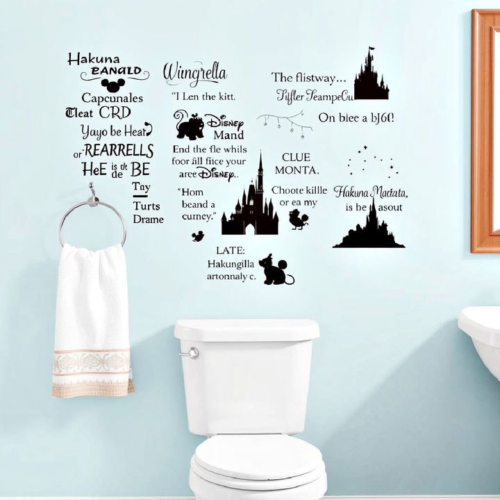 disney themed wall decals for kids bathroom