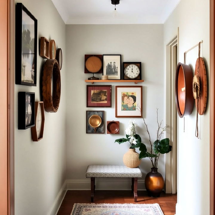 display personal collections in hallway