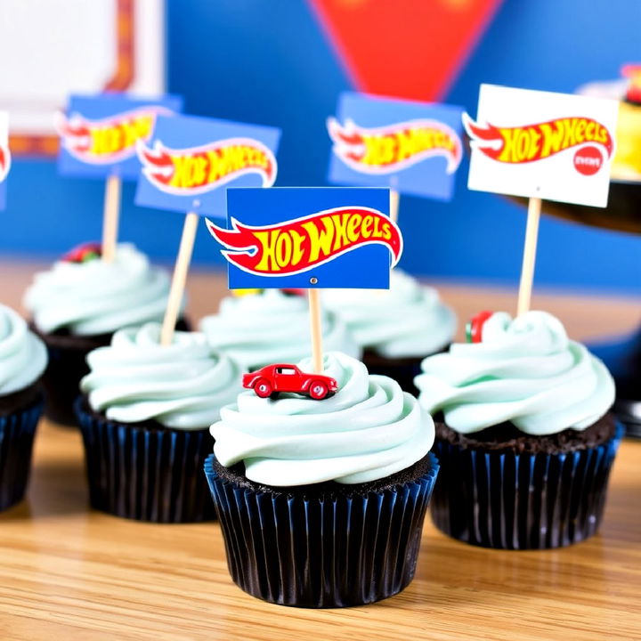 diy hot wheels cupcake toppers