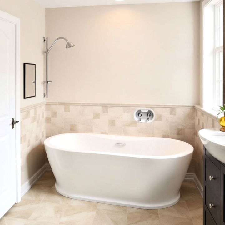 double ended tub with shower combo