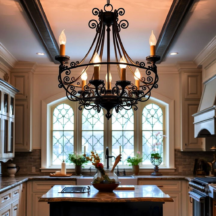 dramatic lighting fixtures for gothic kitchen