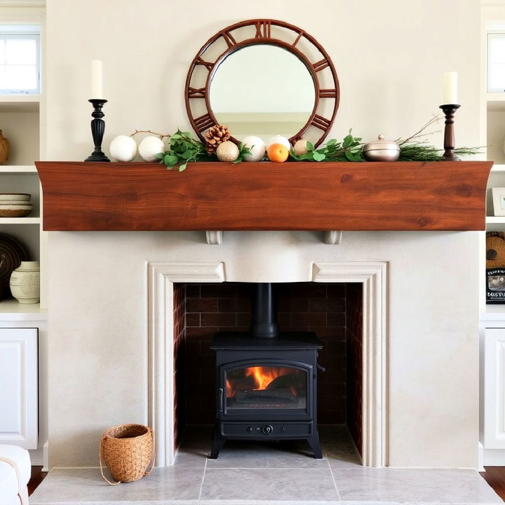 dramatic mantlepiece wood stove surround