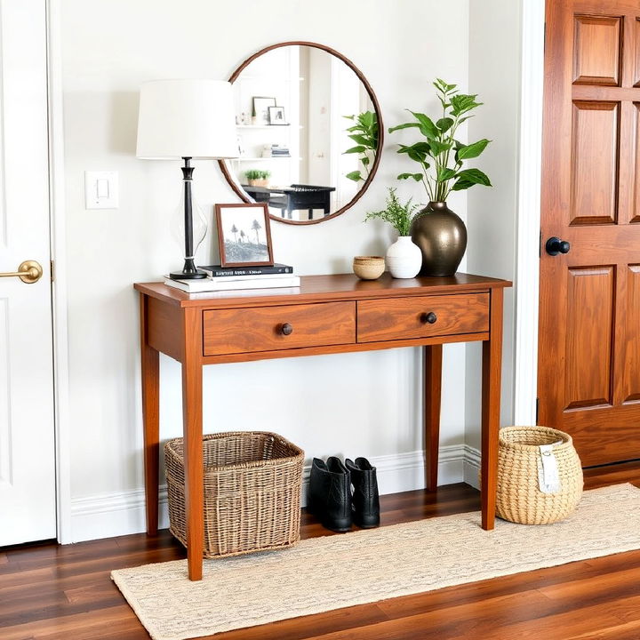 drawer console table to stash small items