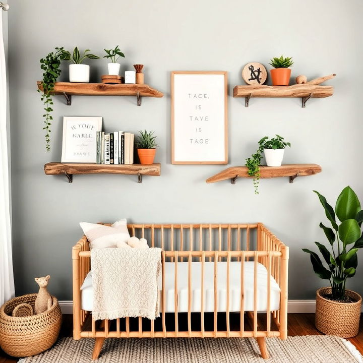 driftwood shelves for a coastal boho touch