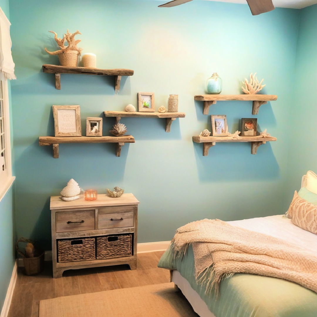 driftwood shelves for storage