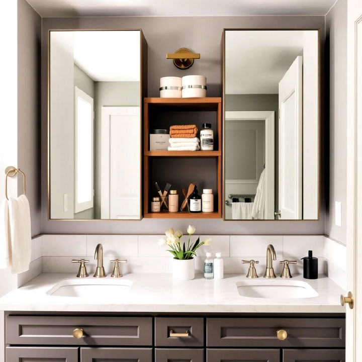 dual medicine cabinets for bathroom