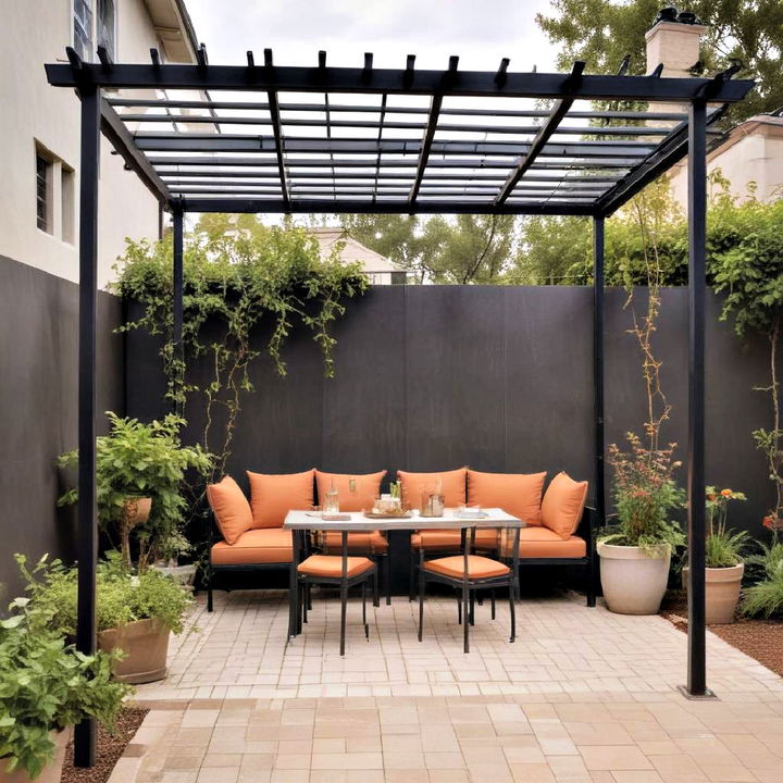 durable and stylish DIY metal pergola