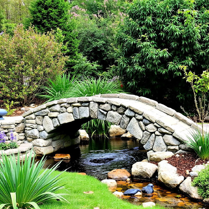 durable stone garden bridge