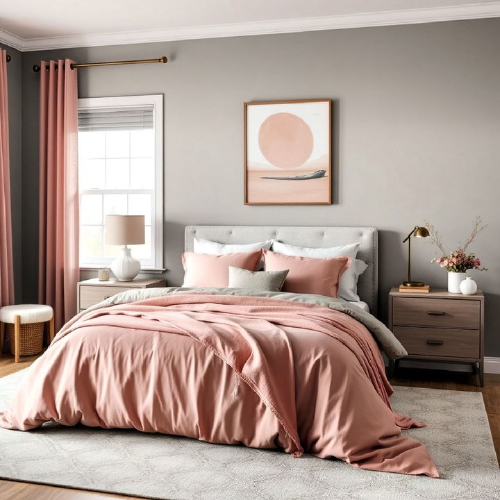 dusty rose and grey color scheme