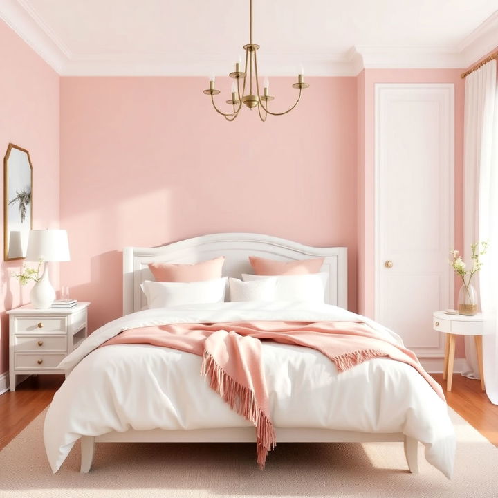 dusty rose and white palette idea