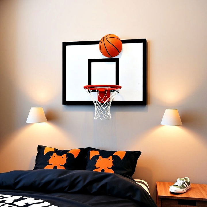 dynamic basketball hoop wall art