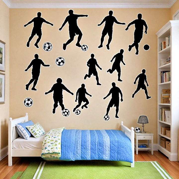 dynamic soccer themed wall decals