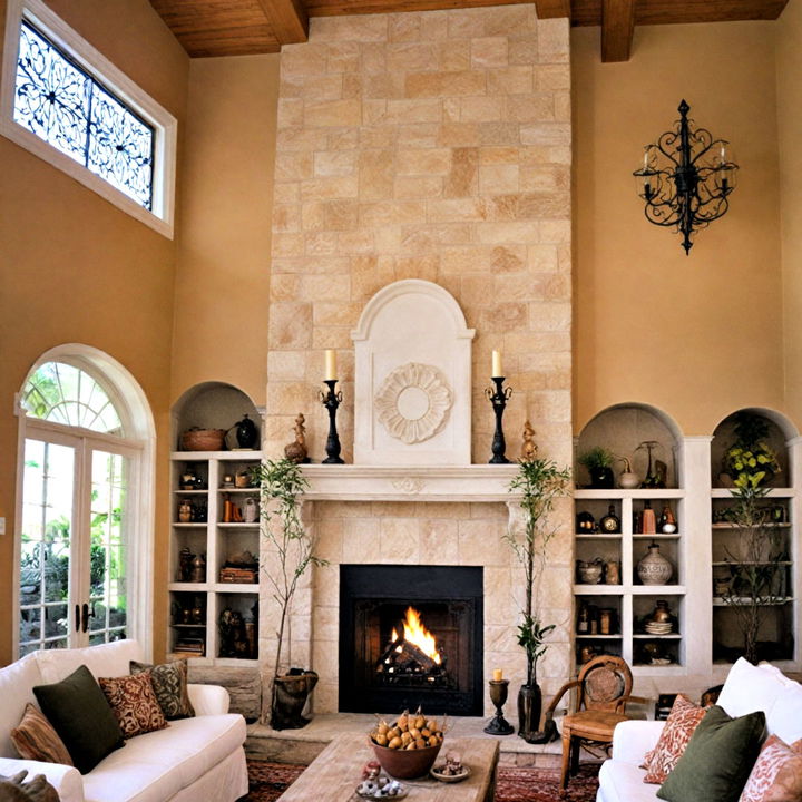 dynamic southwestern style fireplace