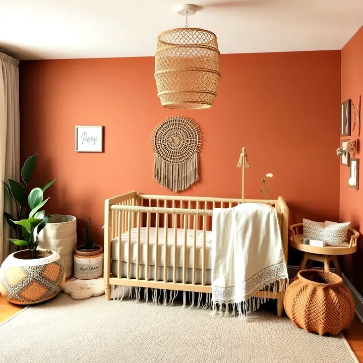 earthy tones and natural palettes boho nursery