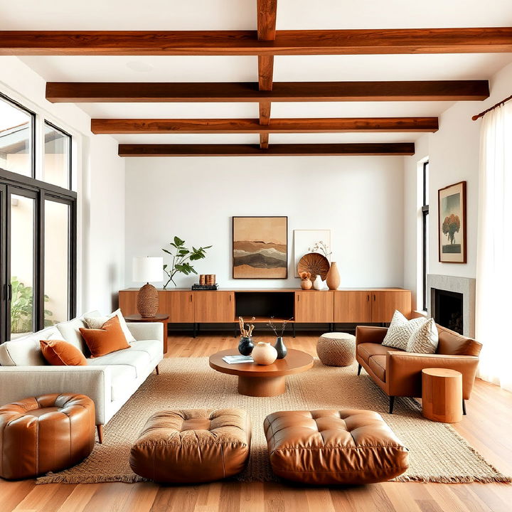 earthy tones for organic modern living room