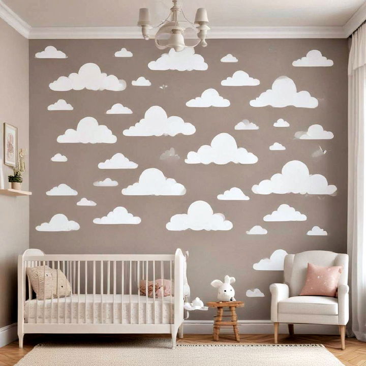 easy to apply cloud wall decals