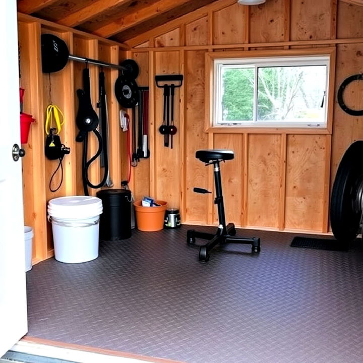 easy to install shed rubber flooring