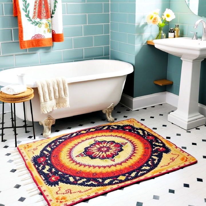 eclectic bath mat