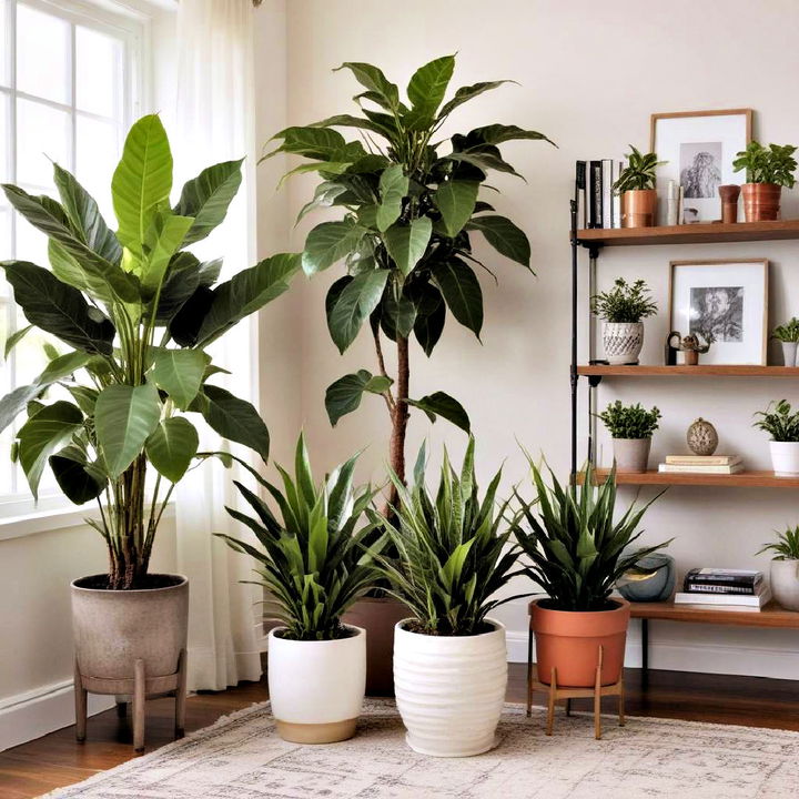 eclectic mix and match plant decor