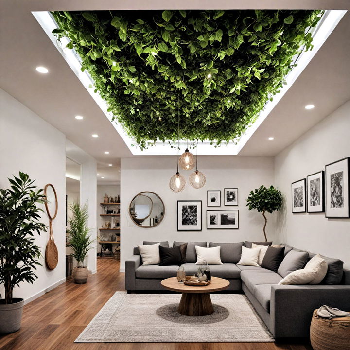 eco friendly and natural plant ceiling